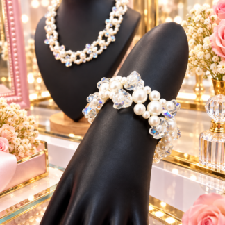 juego de pulsera y collar artesanal