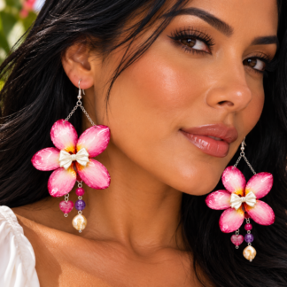 Plumeria Garden Earrings | Aretes Jardín de Plumerias