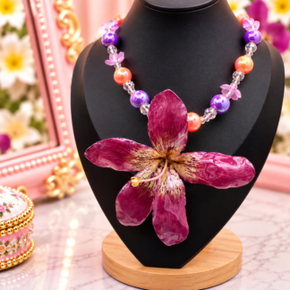 Florida Ceiba Blossom Necklace / Collar flor de Ceiba de Florida