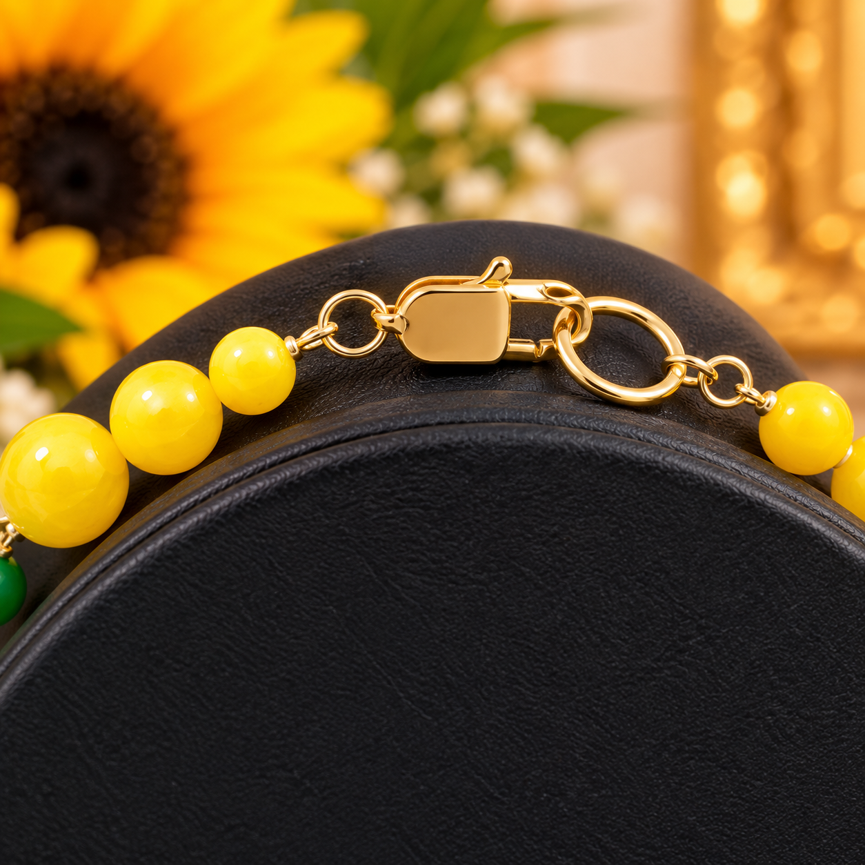 Sunflower Handmade Necklace / Collar artesanal de girasol - Image 2